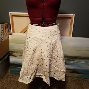 The Limited white eyelet skirt